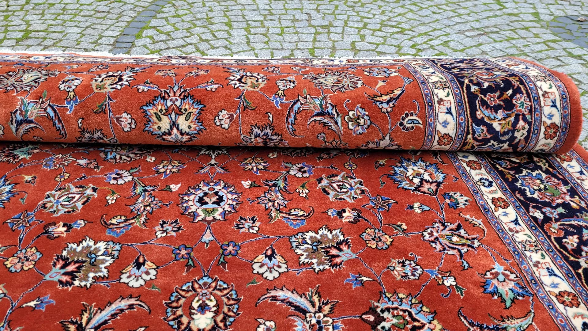 Dywan Meshed, czerwony, wełna, Iran, lata 80. - 87309