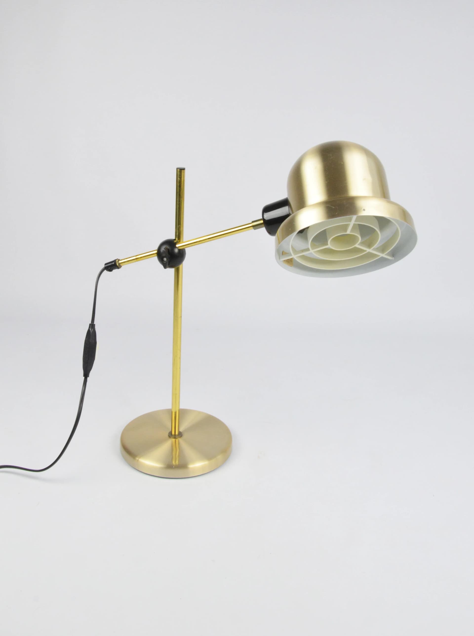 Lampka biurkowa Elidus 7505, mosiądz złoty, Szwecja, lata 70. - 83936