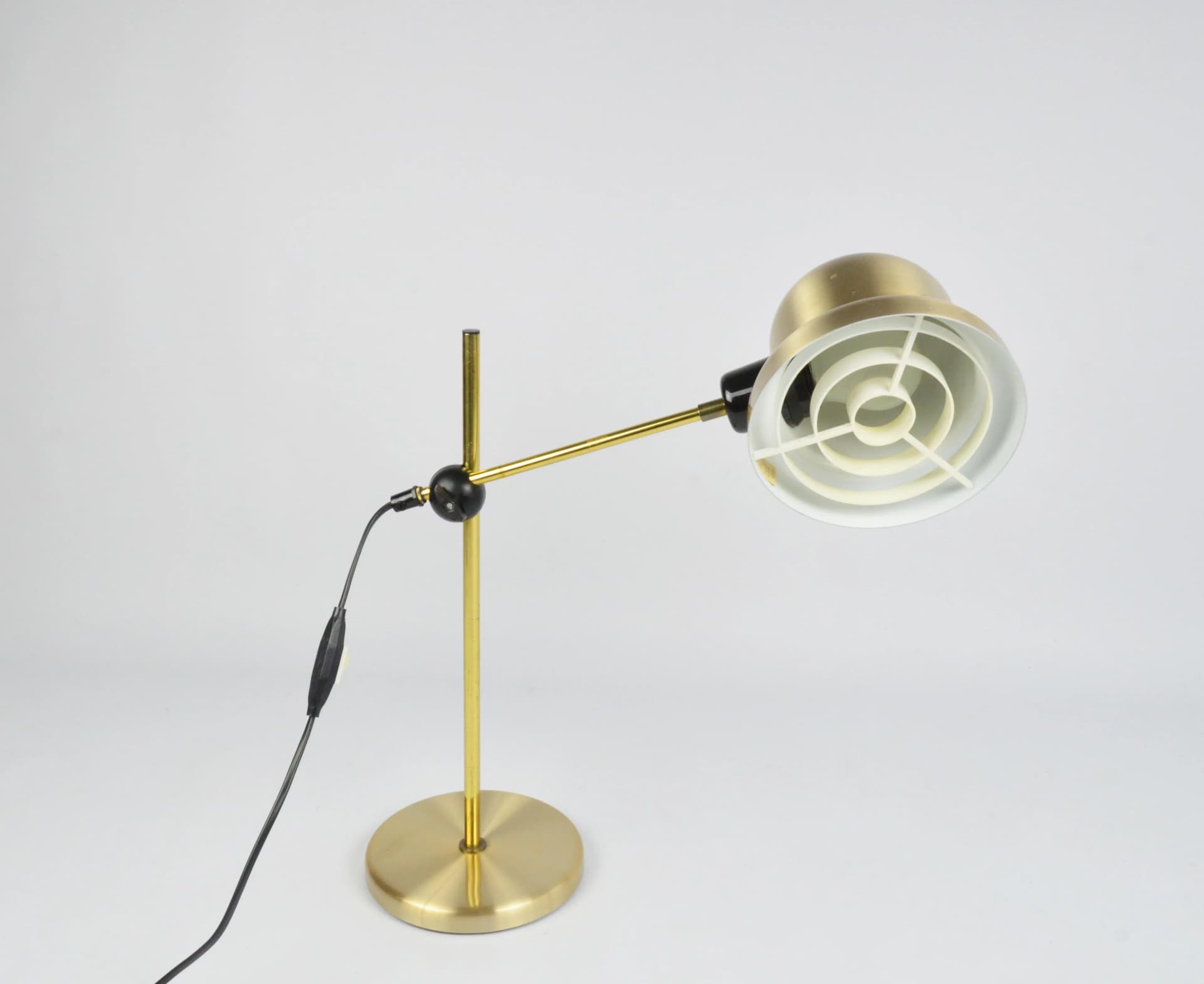 Lampka biurkowa Elidus 7505, mosiądz złoty, Szwecja, lata 70. - 83931