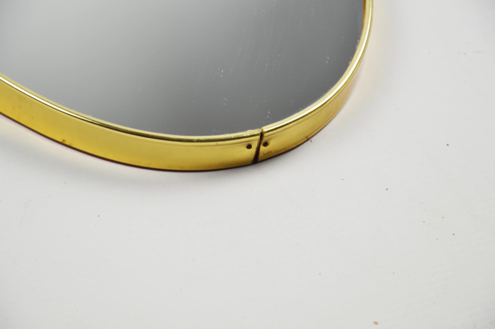 Lustro ścienne, złoty, szkło, Polska, lata 70. - 83921