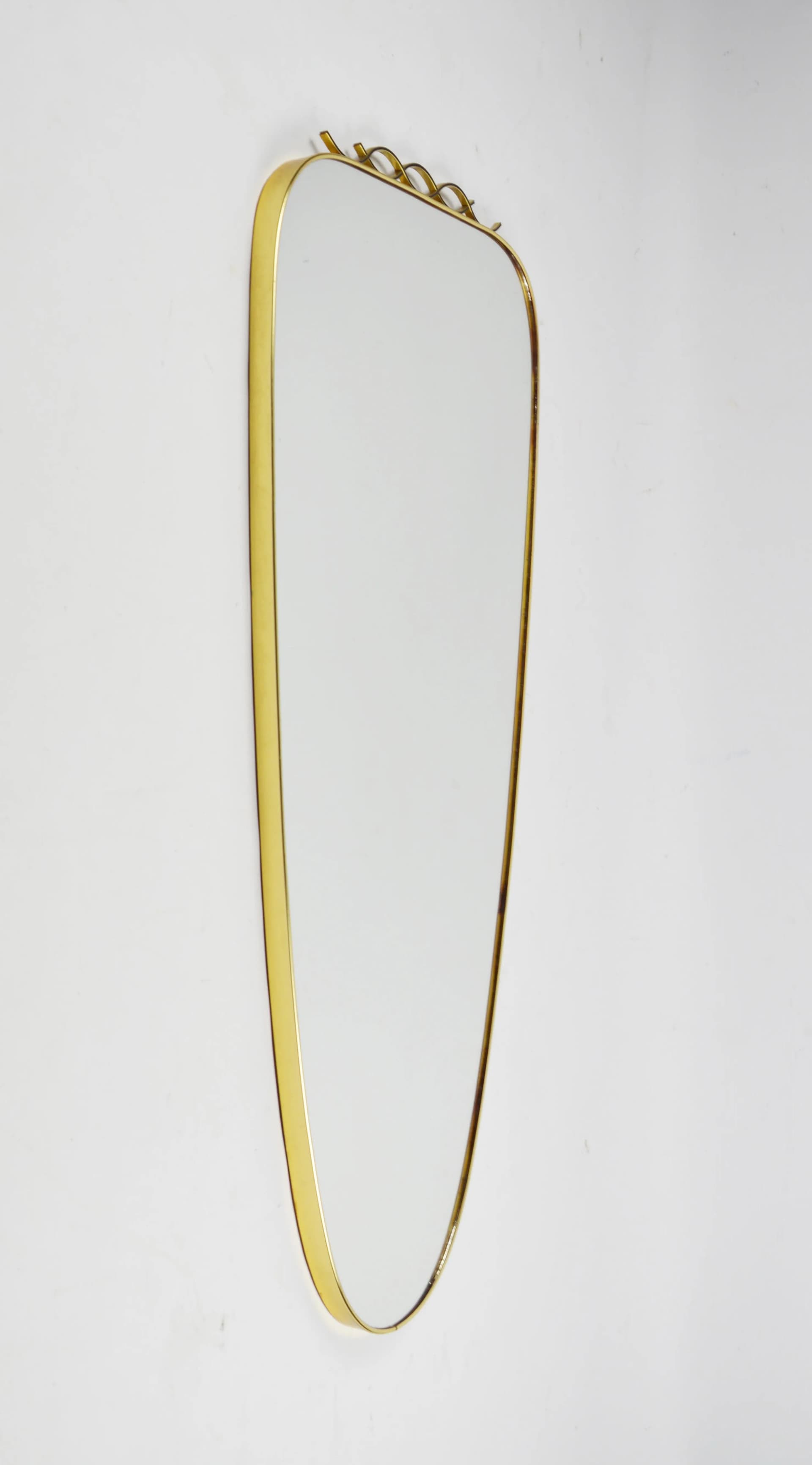 Lustro ścienne, złoty, szkło, Polska, lata 70. - 83923