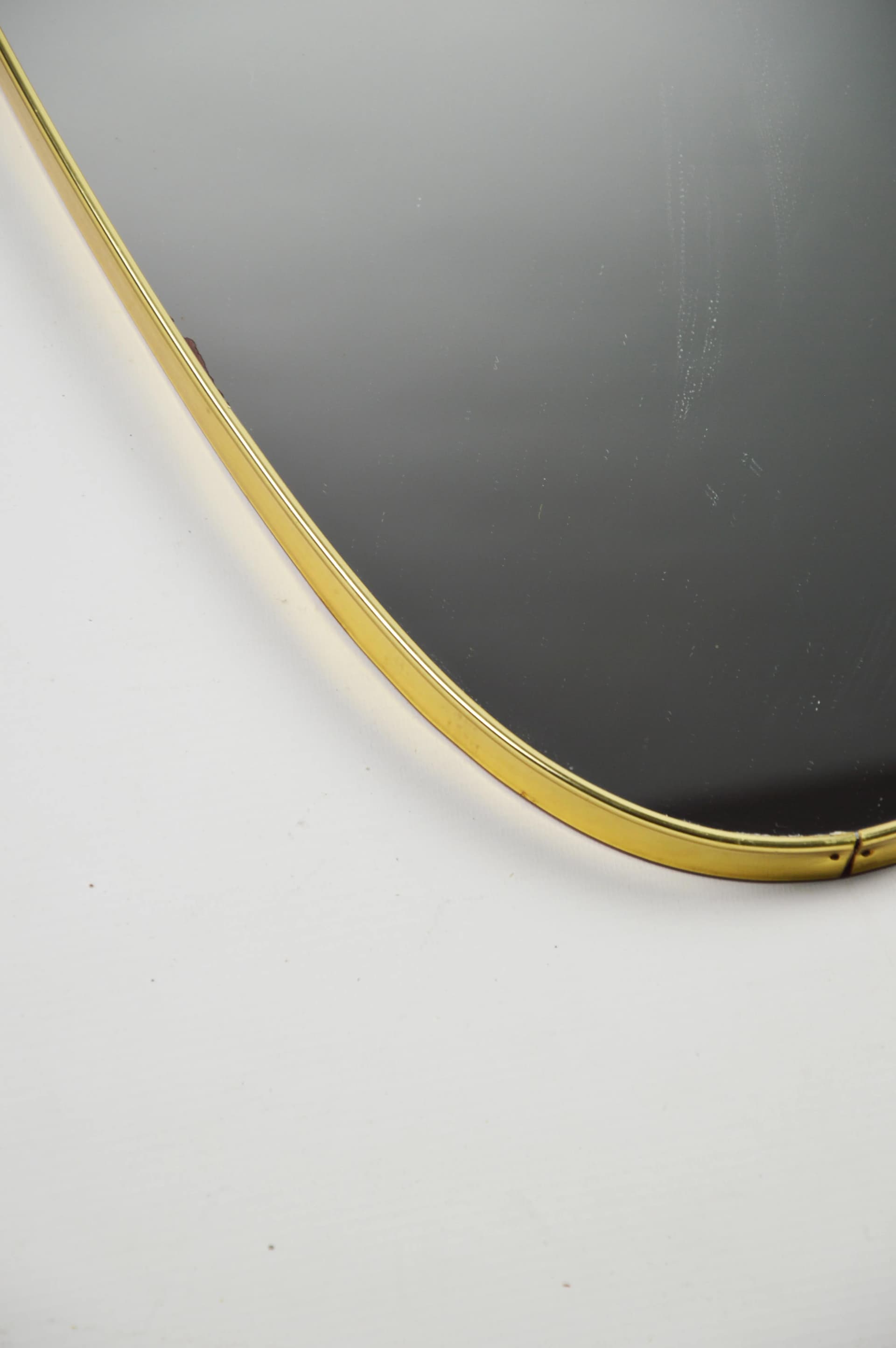 Lustro ścienne, złoty, szkło, Polska, lata 70. - 83922