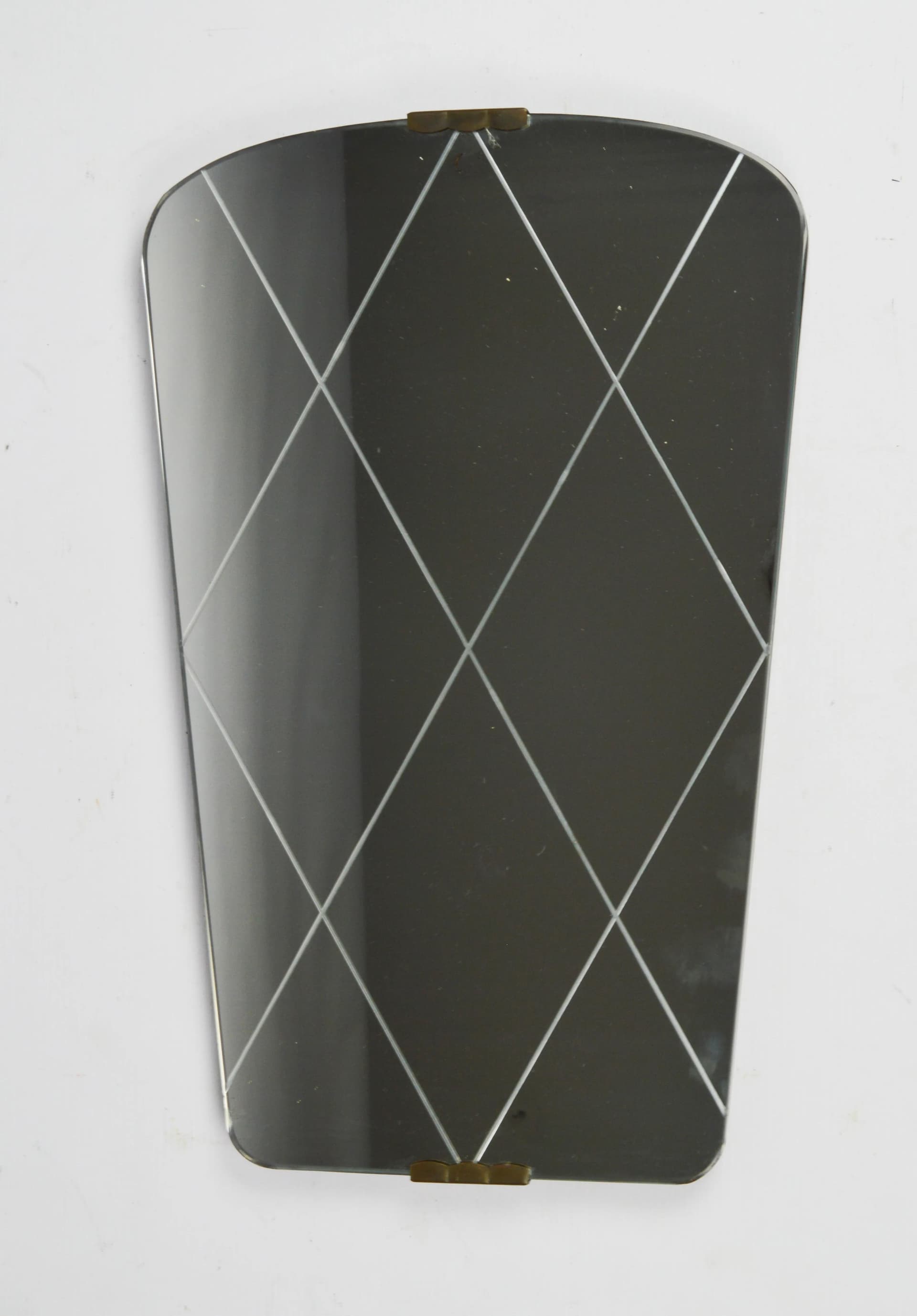 Lustro Rockabilly, szkło transparentne, Polska, lata 60. - 83908