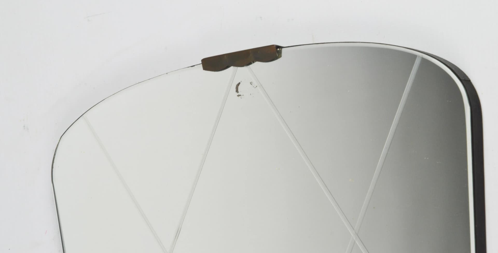 Lustro Rockabilly, szkło transparentne, Polska, lata 60. - 83907