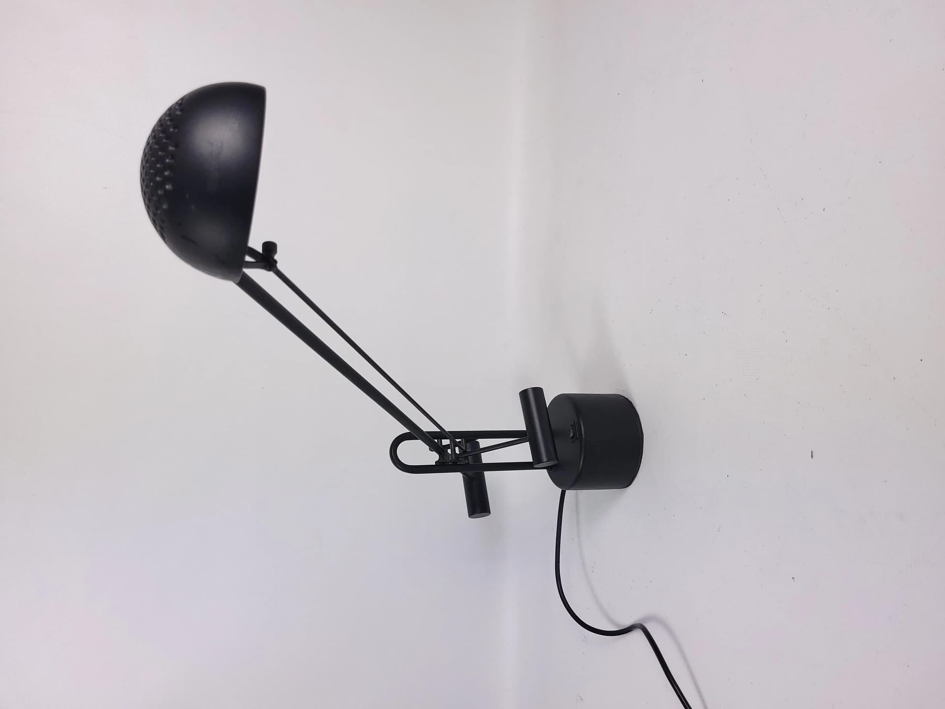 Lampa biurkowa, czarna, metal, Polska, lata 80. - 83833