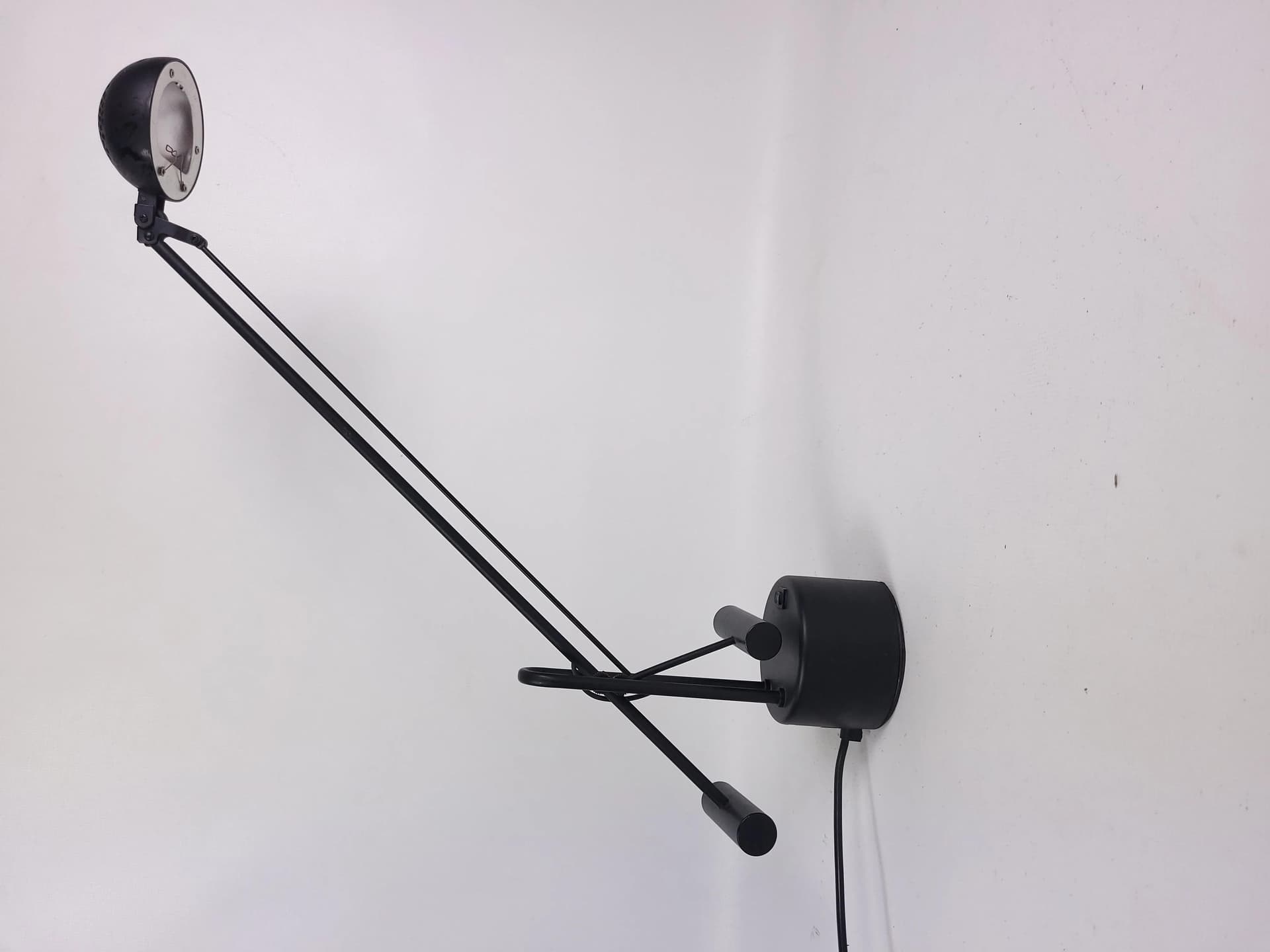 Lampa biurkowa, czarna, metal, Polska, lata 80. - 83834