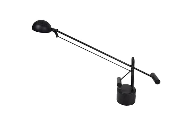 Lampa biurkowa, czarna, metal, Polska, lata 80. - WYMIARY