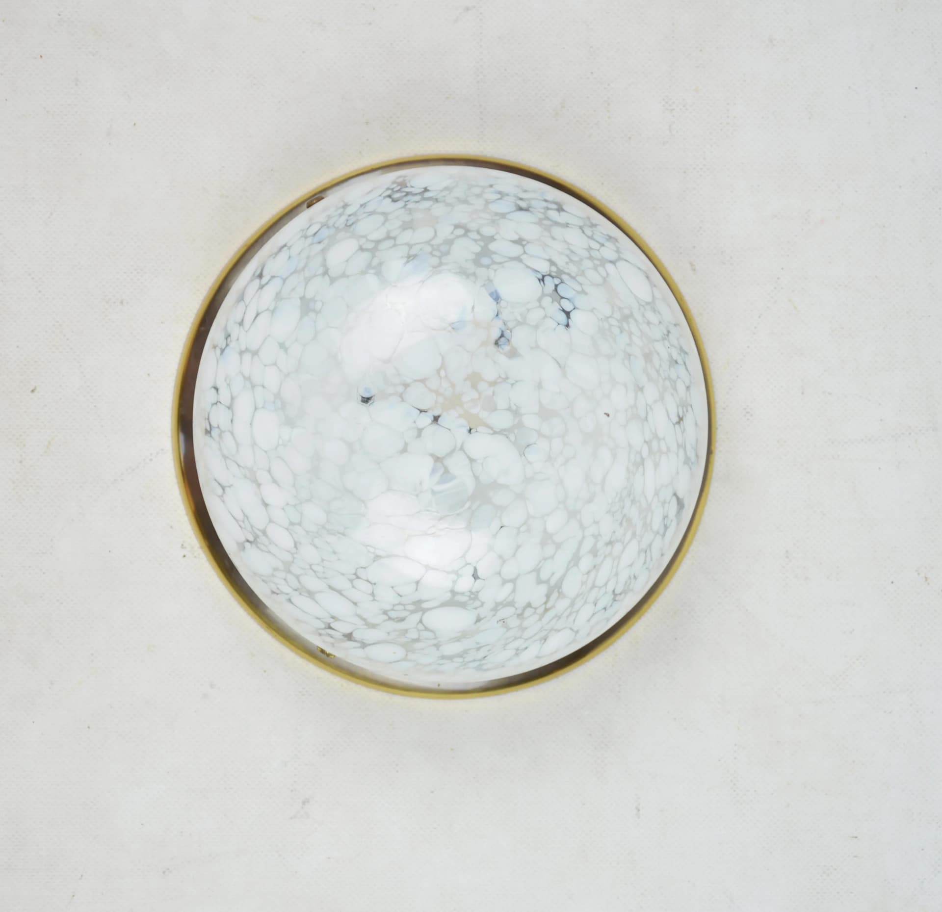 Ceiling light, silver glass, gold metal, 1970s - 83827