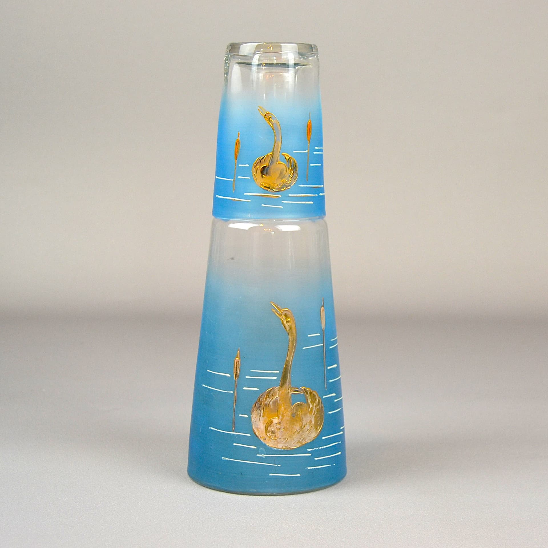 Zestaw karafka i szklanka, Art Nouveau, szkło transparentne, początek lat 20. - 667