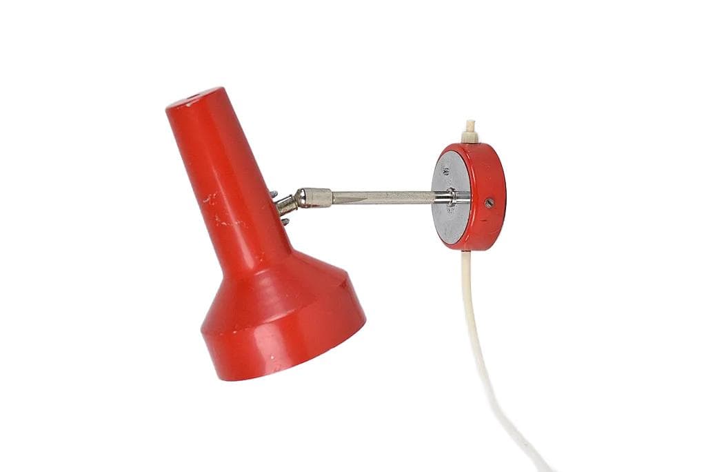 Kinkiet, czerwony, metal, Niemcy, lata 70.