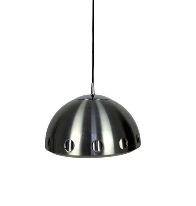 Pendant Lamp Space Age, silver metal, 1970s - DIMENSION