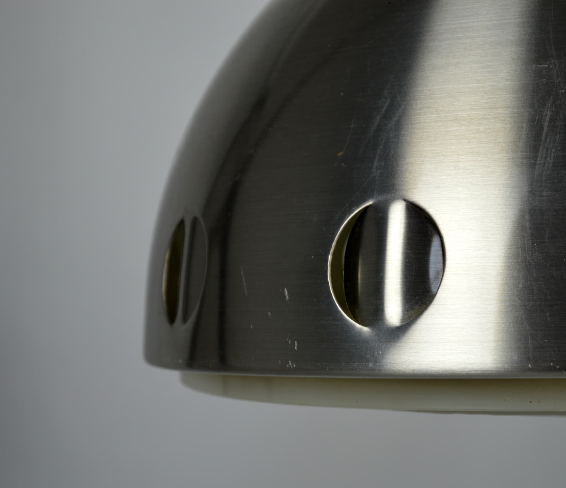 Pendant Lamp Space Age, silver metal, 1970s - 83707