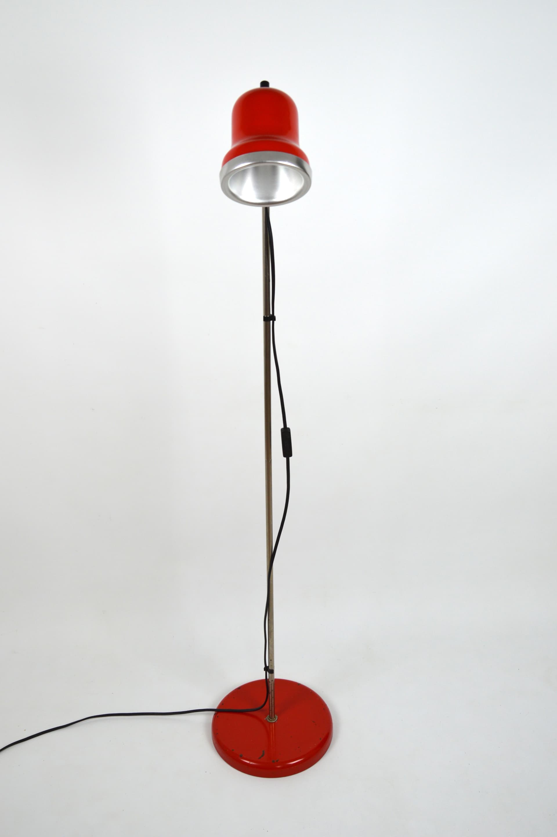 Lampa podłogowa Space Age, czerwony, metal, plastik, lata 70. - 83701