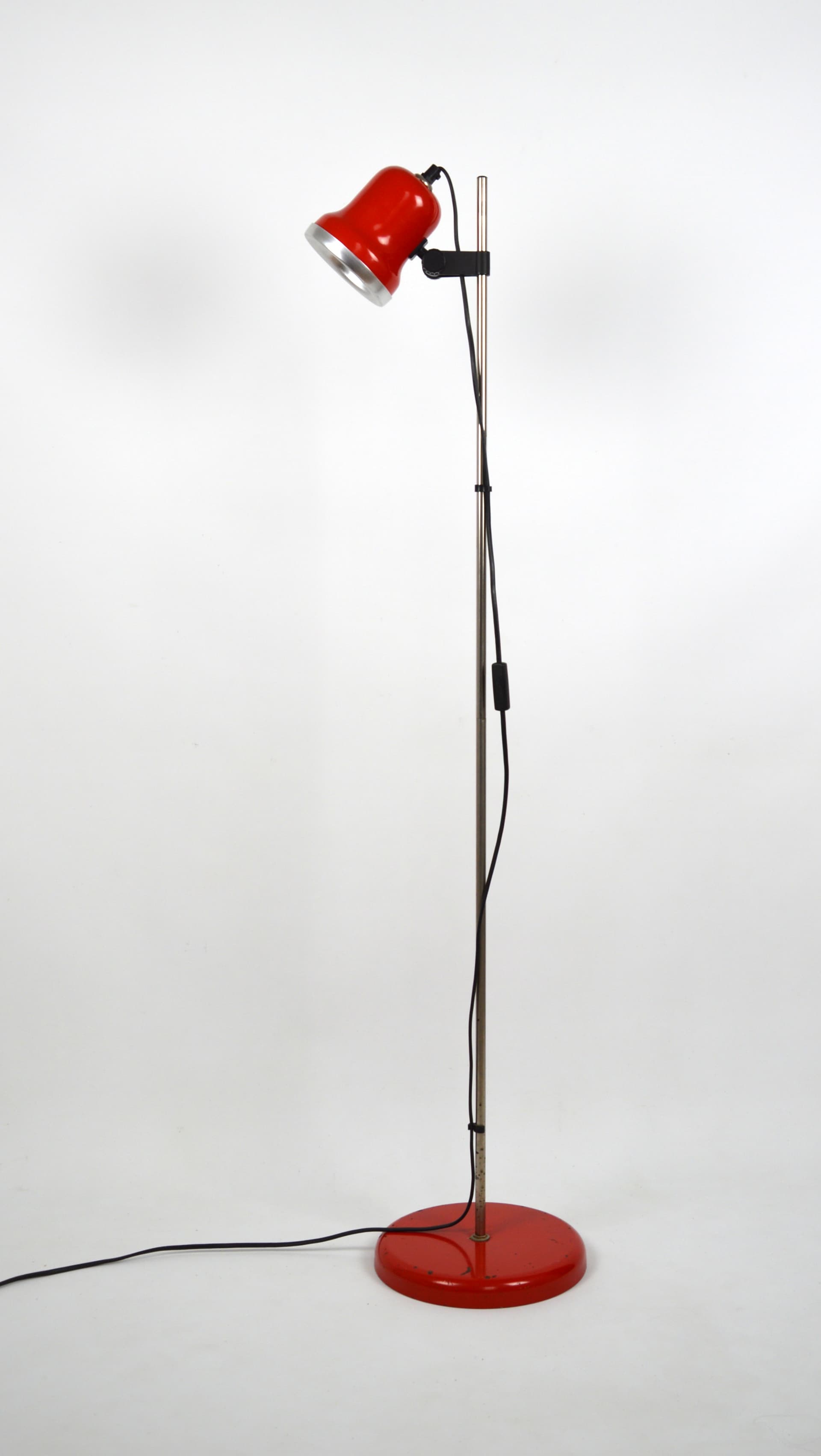 Lampa podłogowa Space Age, czerwony, metal, plastik, lata 70. - 83697