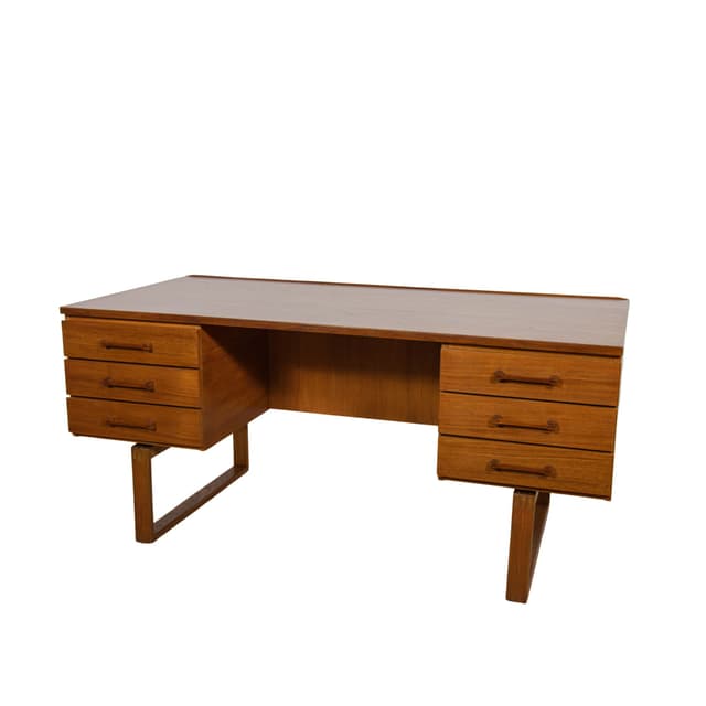 Wolnostojące biurko, proj. Torben Valeur & Henning Jensen, Dyrlund, Dania, lata 60 - WYMIARY