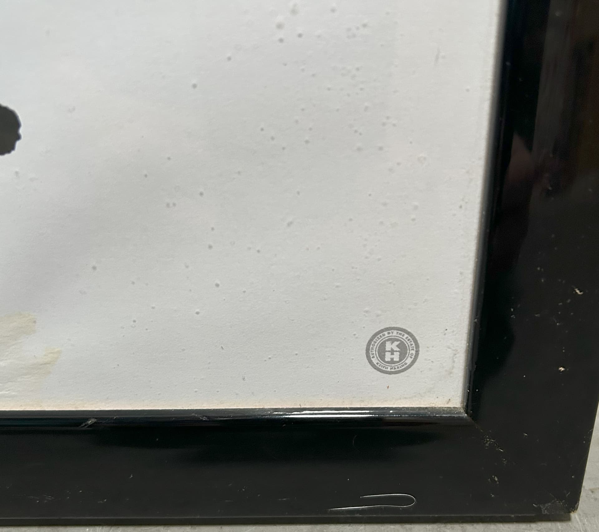 Plakat Lil' Angel 75x55 cm, turkusowy, papier, proj. K. Haring, lata 80. - 89704