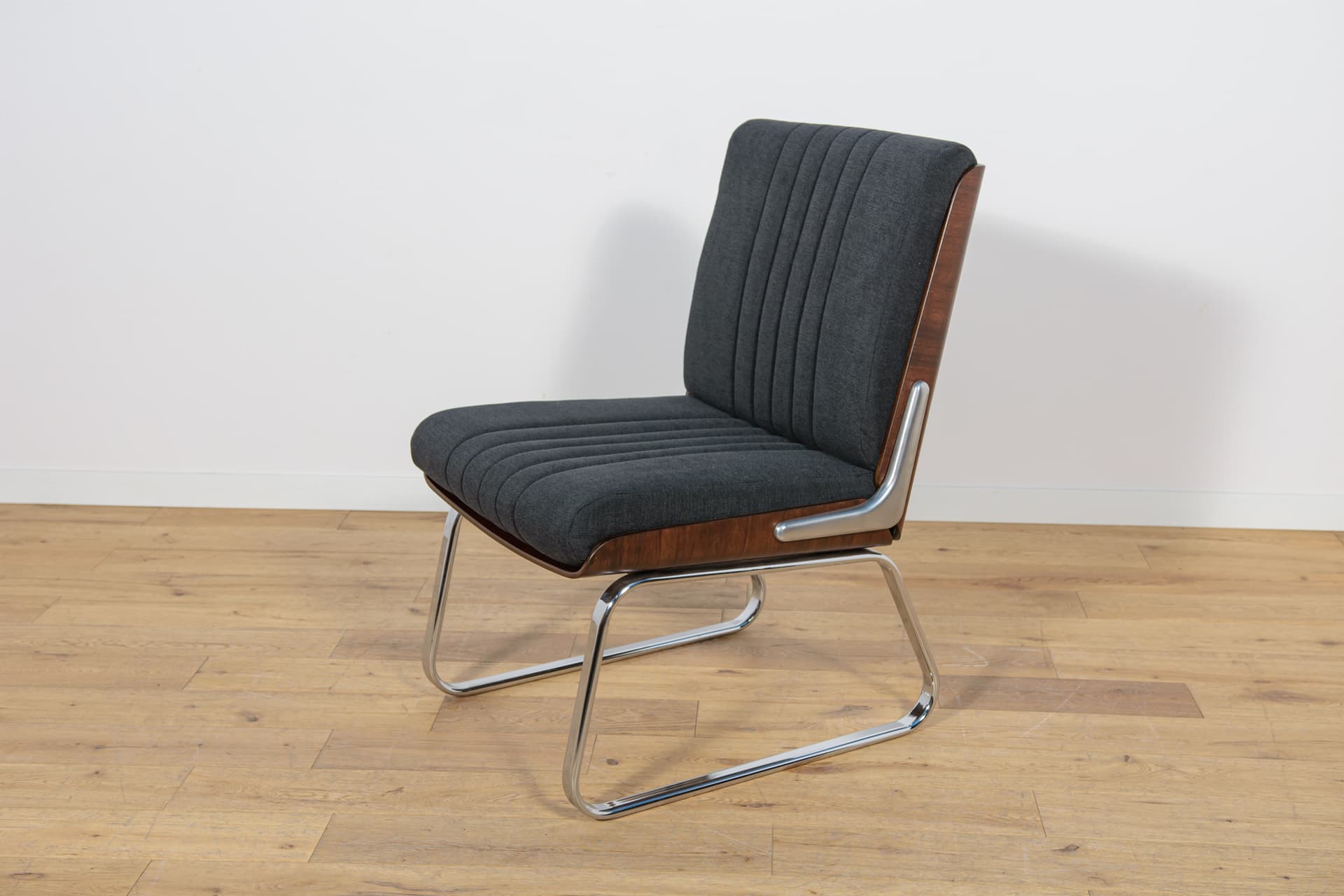 Komplet czterech foteli Chrom & Palisander, Gordon Russel, Wielka Brytania, lata 70. - 89885