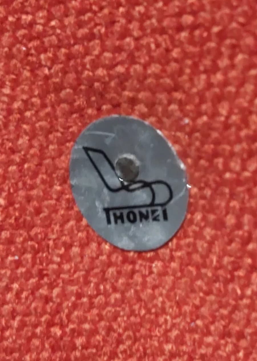 Fotel bujany S 826, pomarańczowy, stal chromowana, proj. U. Böhme, Thonet, Niemcy, lata 70. - 90077