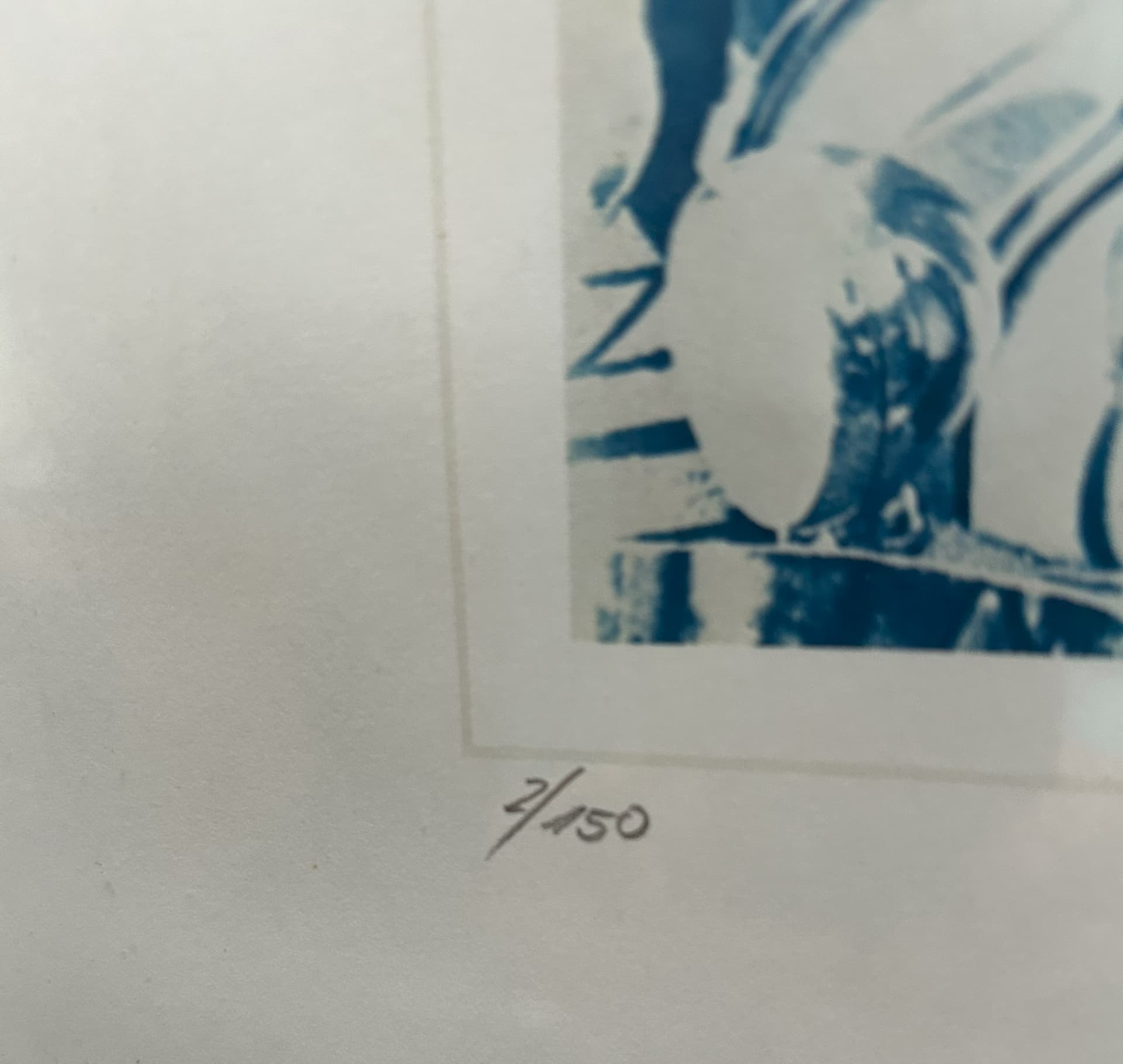 Plakat Rod Stewart 50x70 cm, niebieski, papier, lata 60. - 90192