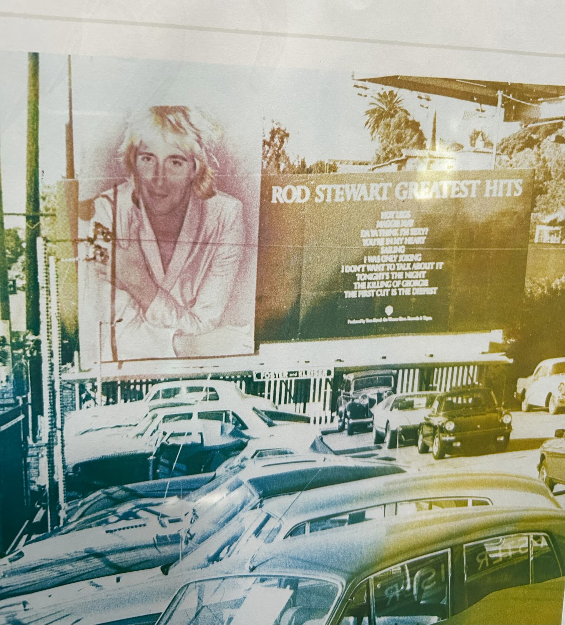 Plakat Rod Stewart 50x70 cm, niebieski, papier, lata 60. - 90191