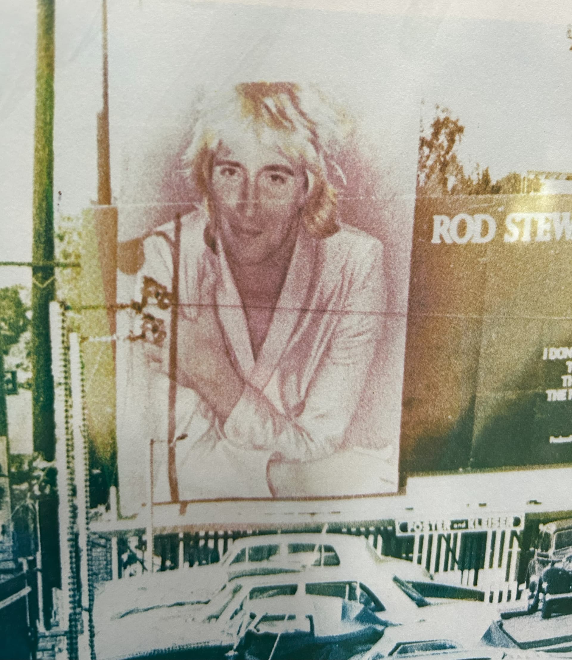 Plakat Rod Stewart 50x70 cm, niebieski, papier, lata 60. - 90193