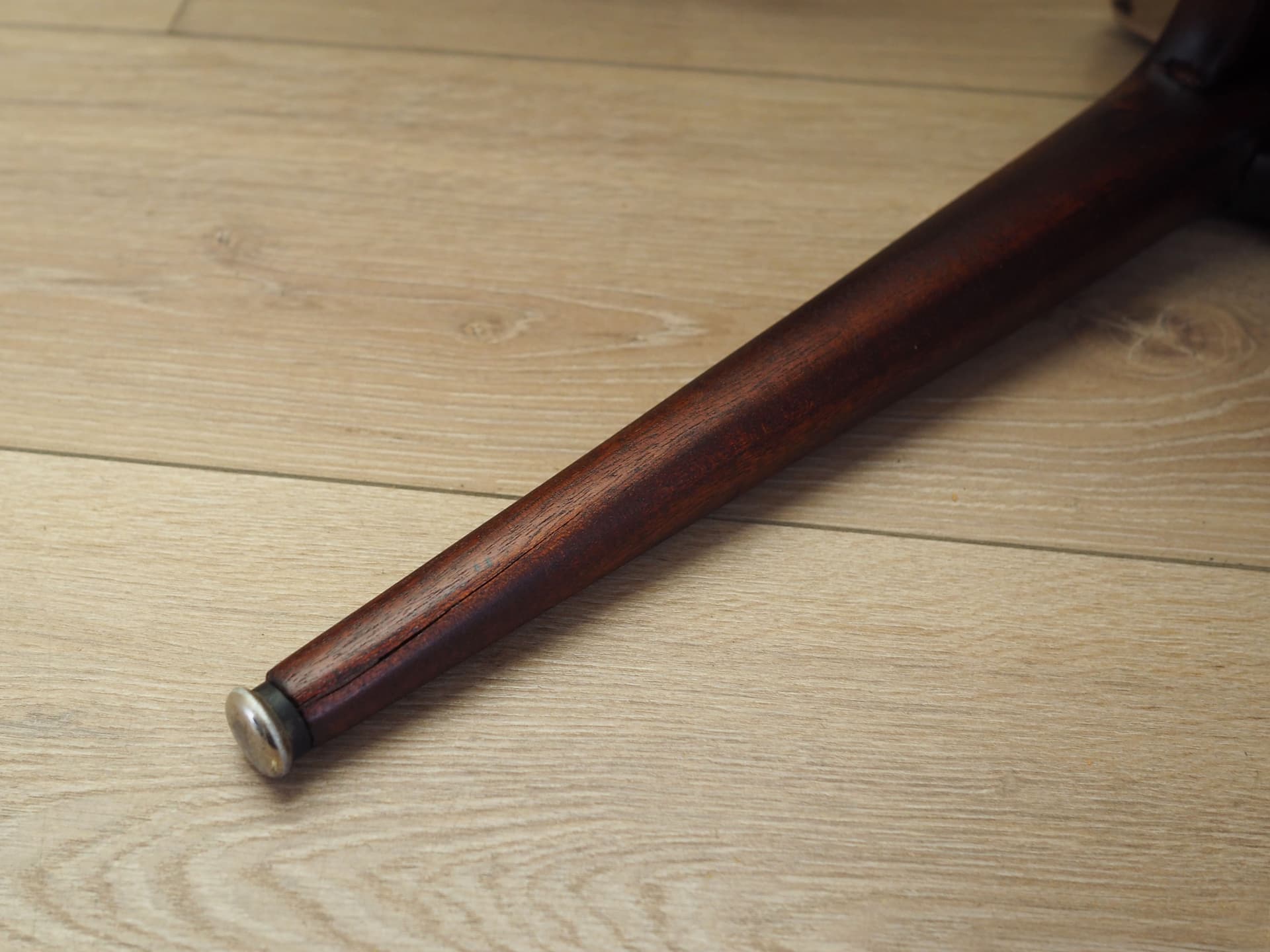 Zestaw sześciu krzeseł, beżowa ekoskóra, mahoń, Włochy, lata 60. - 90279