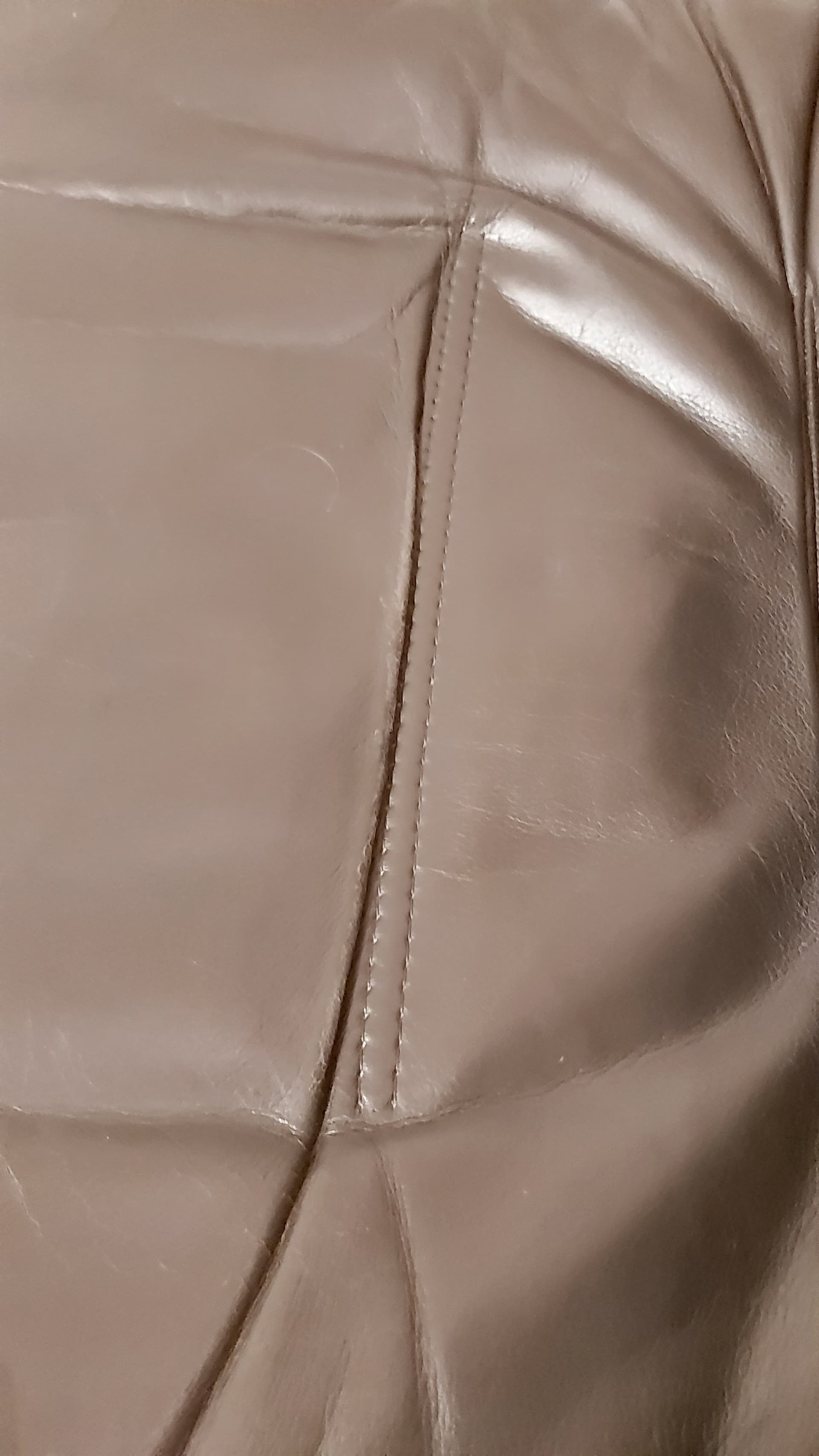 Swivel armchair with ottoman set, dark brown leather, walnut wood, Denmark, 1970s. - 90297