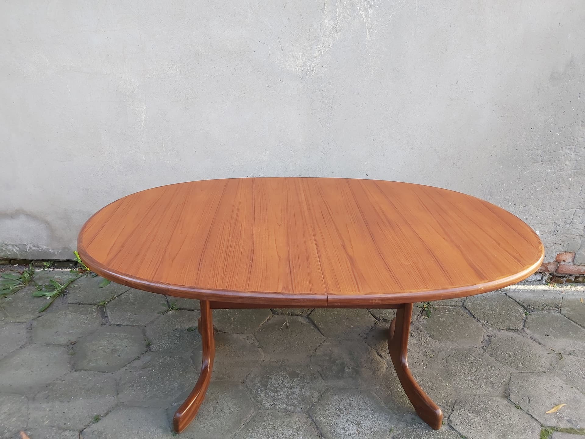 Stół rozkładany, teak jasnobrązowy, proj. V. Wilkins, G-Plan, Wielka Brytania, lata 70. - 90342