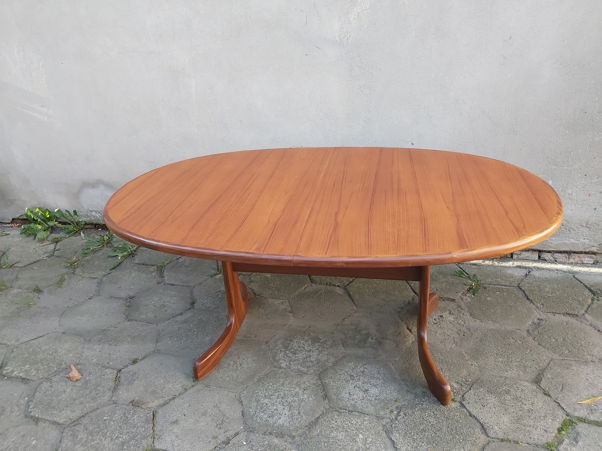 Stół rozkładany, teak jasnobrązowy, proj. V. Wilkins, G-Plan, Wielka Brytania, lata 70. - 90345