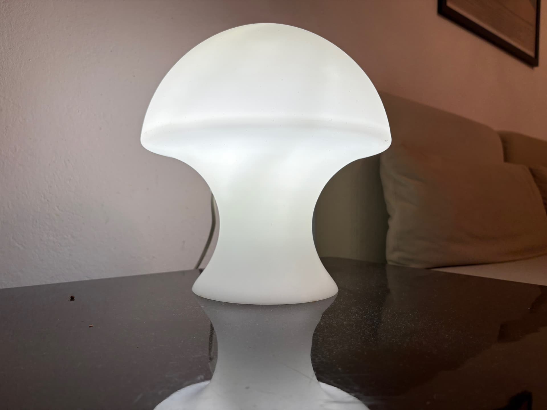 Lampa stołowa, szkło ivory white, Peill & Putzler, Niemcy, lata 60. - 90423