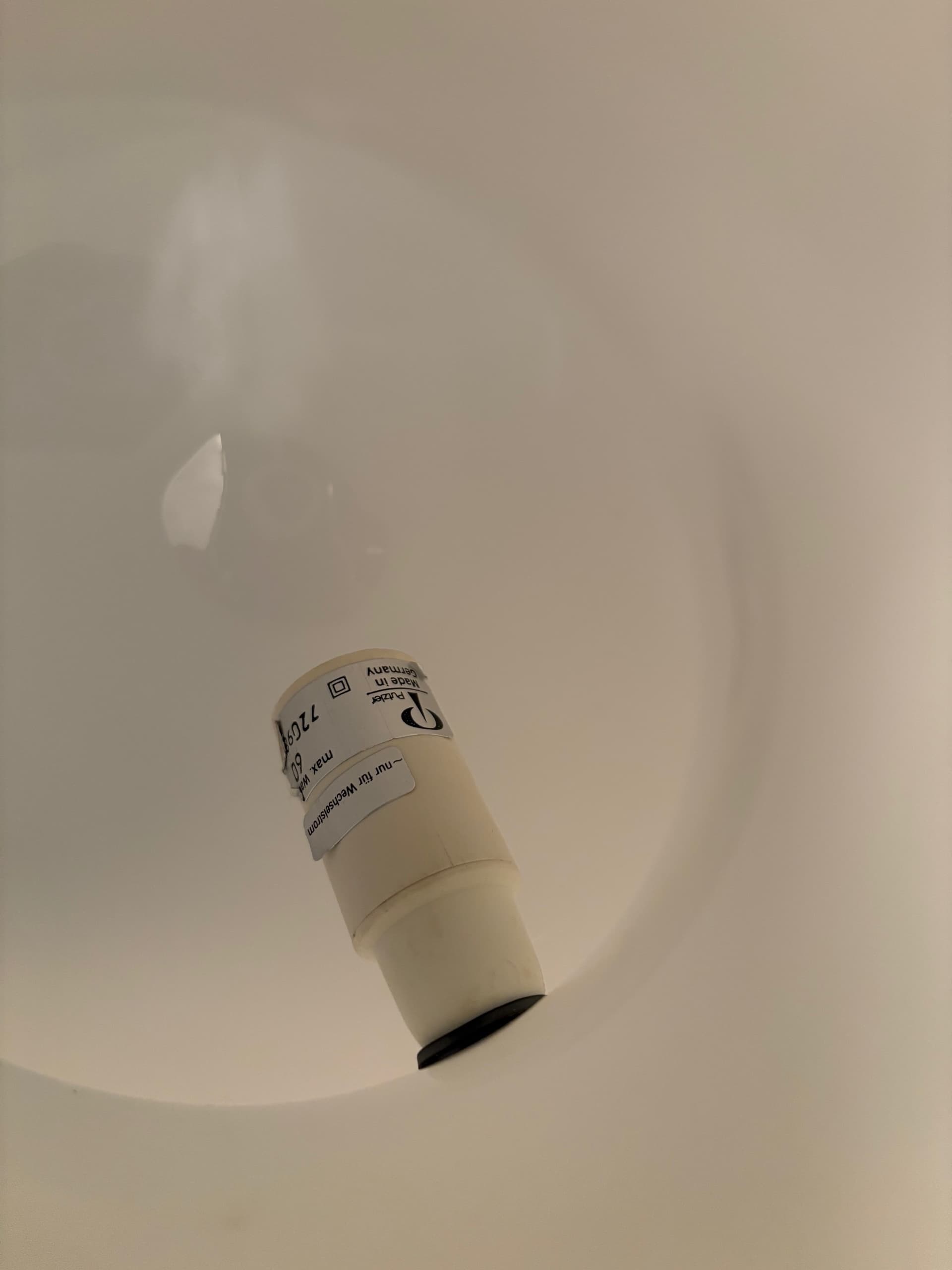 Lampa stołowa, szkło ivory white, Peill & Putzler, Niemcy, lata 60. - 90431