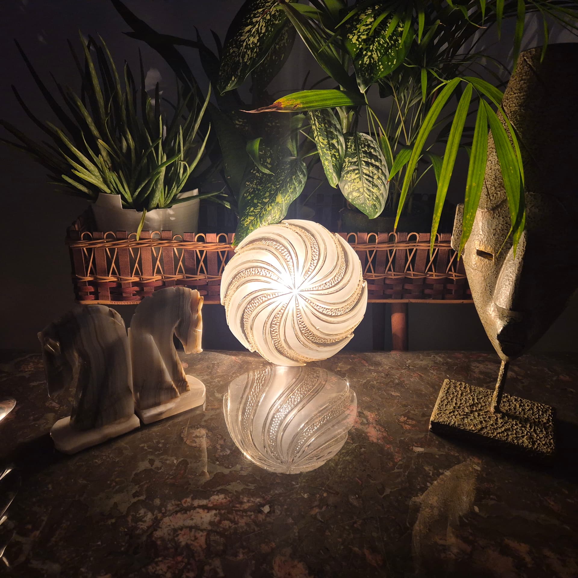 Szklany plafon / kinkiet firmy Orion, Niemcy lata 70. - 90580