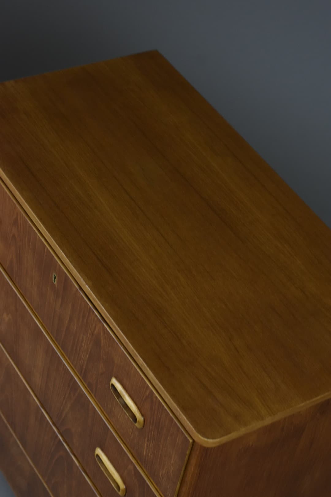 Komoda, teak, brąz jasny, Dania, lata 60. - 90656