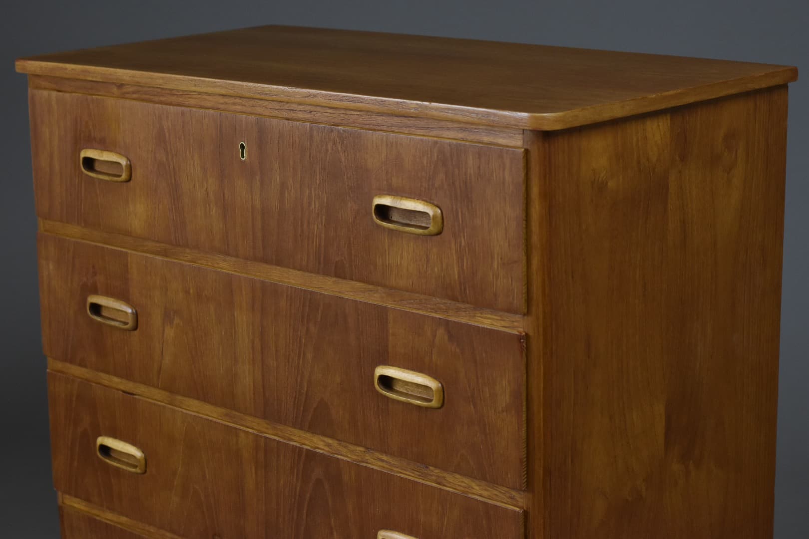 Komoda, teak, brąz jasny, Dania, lata 60. - 90659