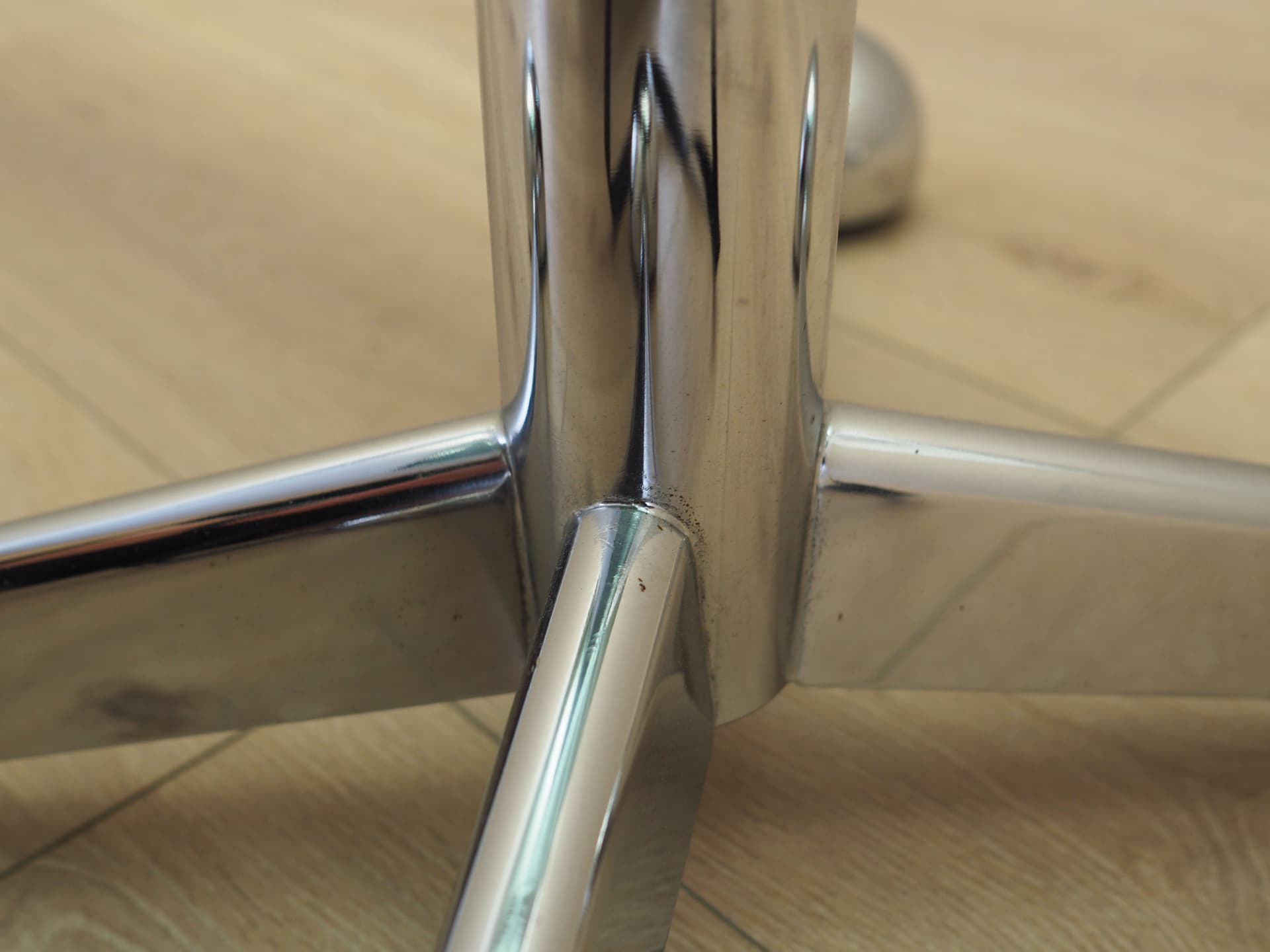 Stolik pomocniczy Space Age, szkło czarne, stal chromowana, Allegri, Włochy, lata 70. - 90670