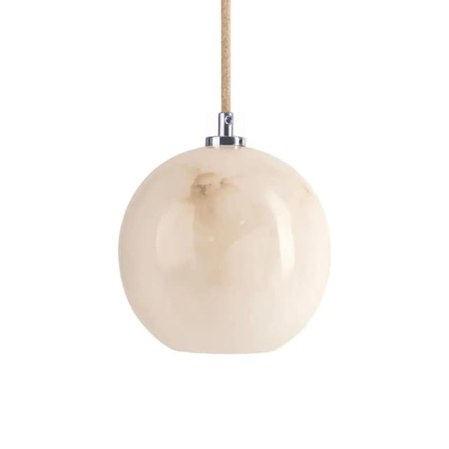 Lampa wisząca Selene biały alabaster, nikiel, Embassy Interiors - WYMIARY