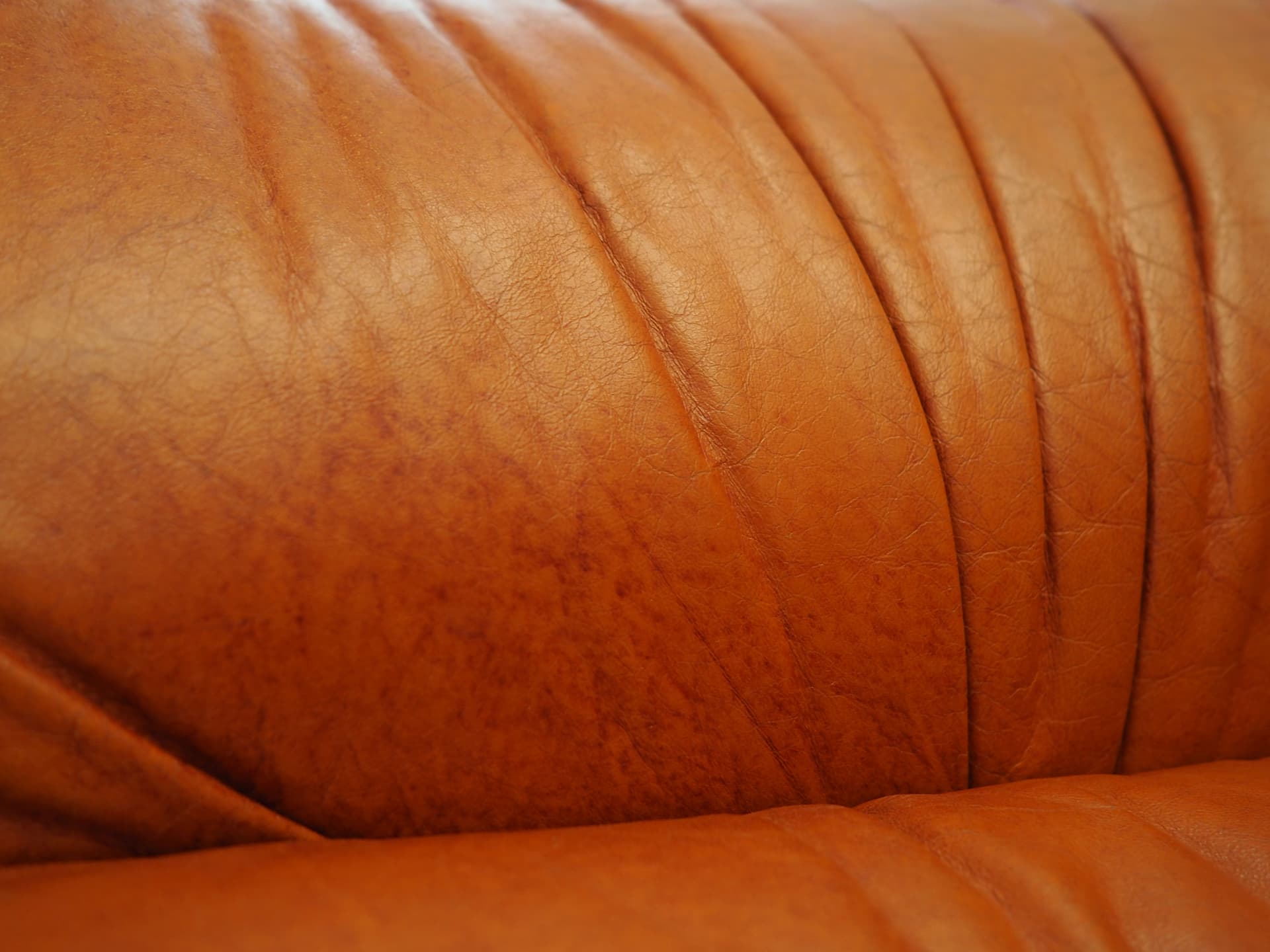 Sofa, skóra naturalna brązowa, PelleRossi, Włochy, lata 70. - 90697