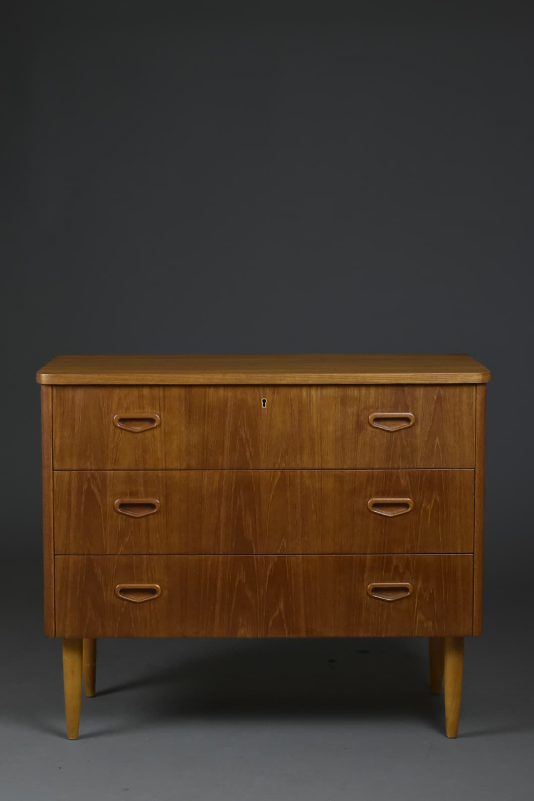 Komoda, teak jasnobrązowy, Szwecja, lata 60. - 90698