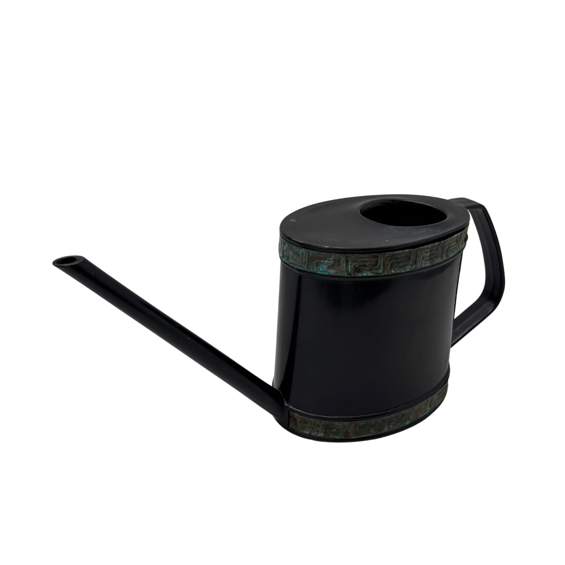 Watering can, black plastic, Emsa, Germany, 1970s.