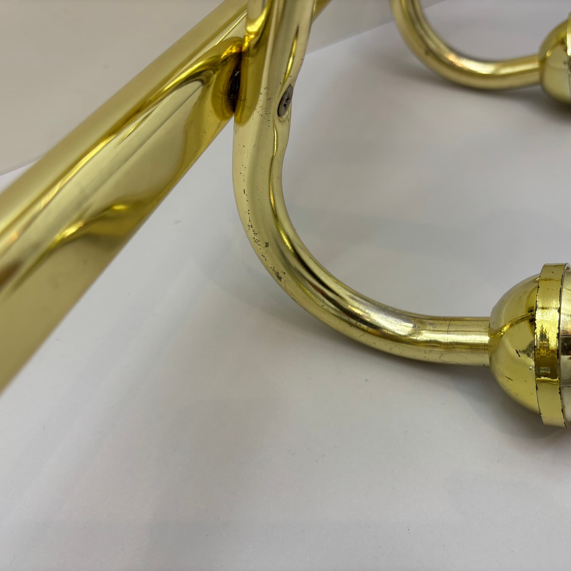 Wieszak ścienny, złoty, stal, Niemcy, lata 70. - 91486