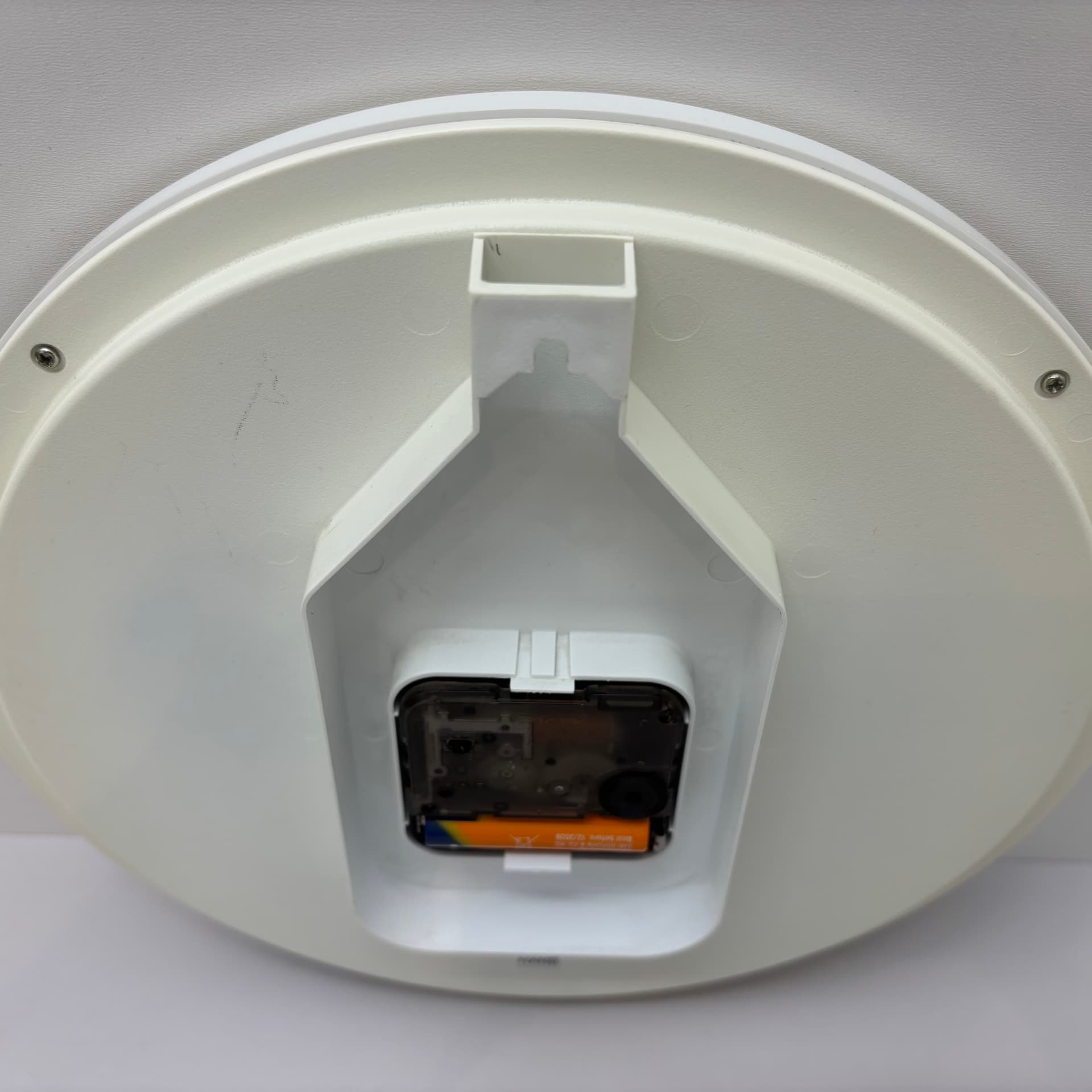 Zegar ścienny, beżowy, plastik, Japonia, lata 80. - 91498