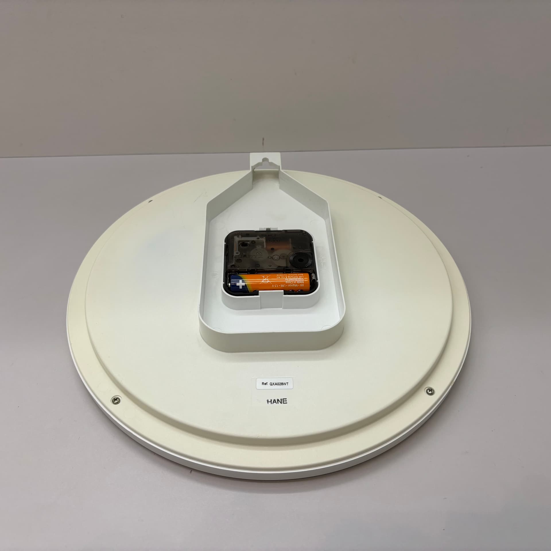 Zegar ścienny, beżowy, plastik, Japonia, lata 80. - 91499