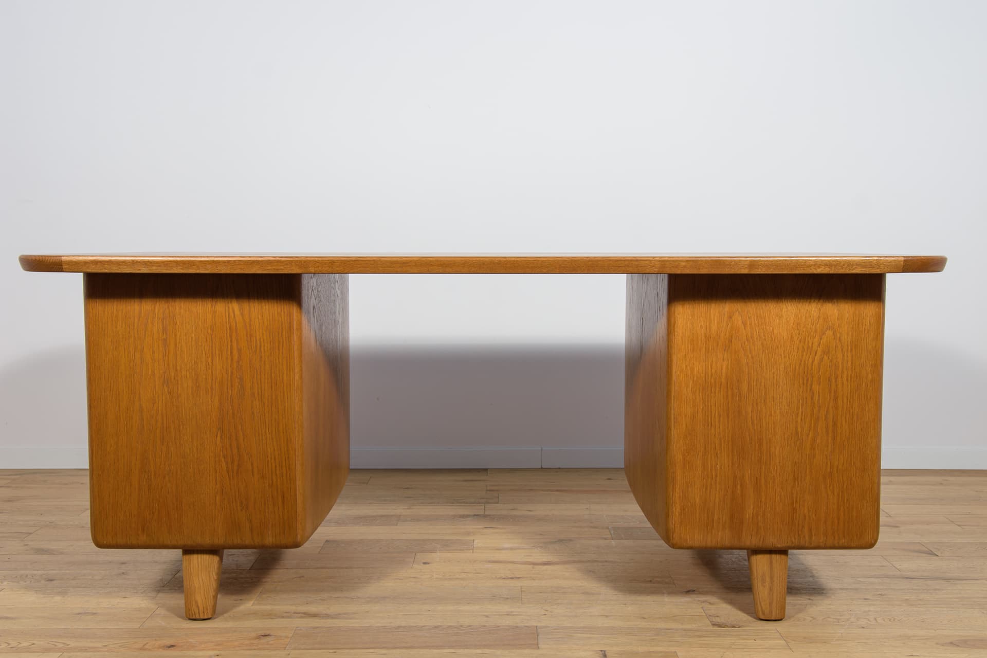 Dębowe biurko Art Deco, proj. Gunnar Ericsson, Atvidaberg, Facit AB Buromöbel Zurich, Szwajcaria, lata 50 - 91560