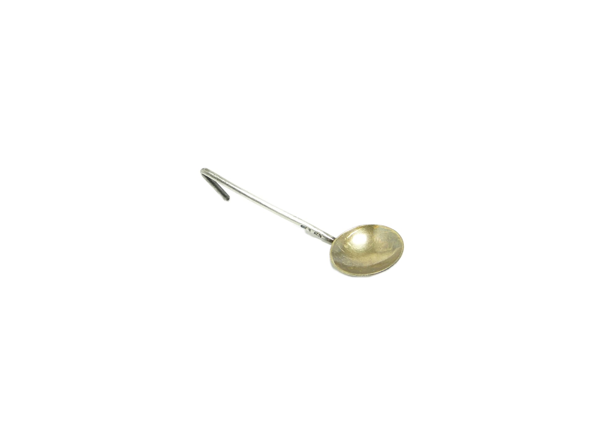 Salt spoon, modernism, silver, Poland, 1970s. - 91634