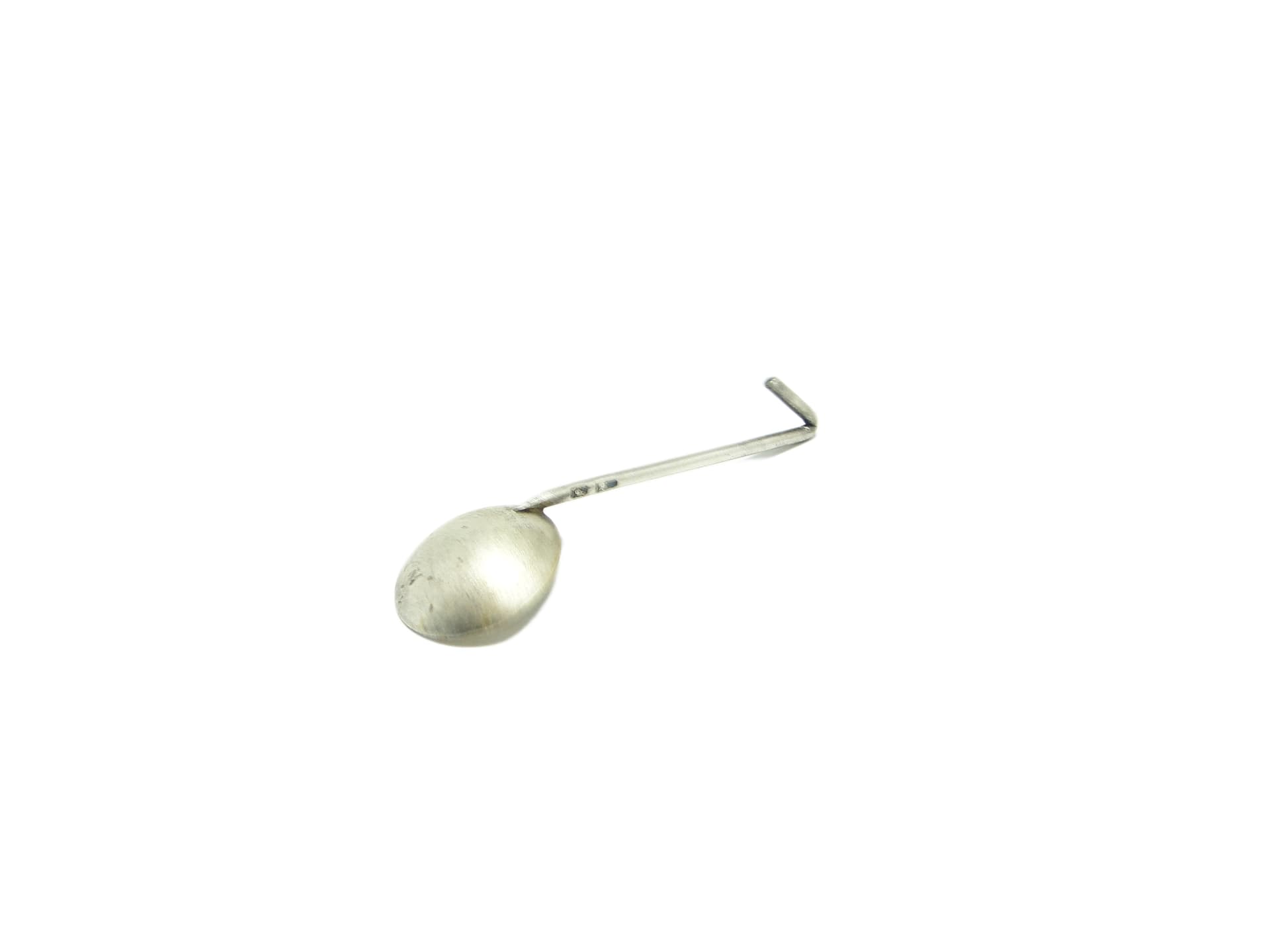 Salt spoon, modernism, silver, Poland, 1970s. - 91635