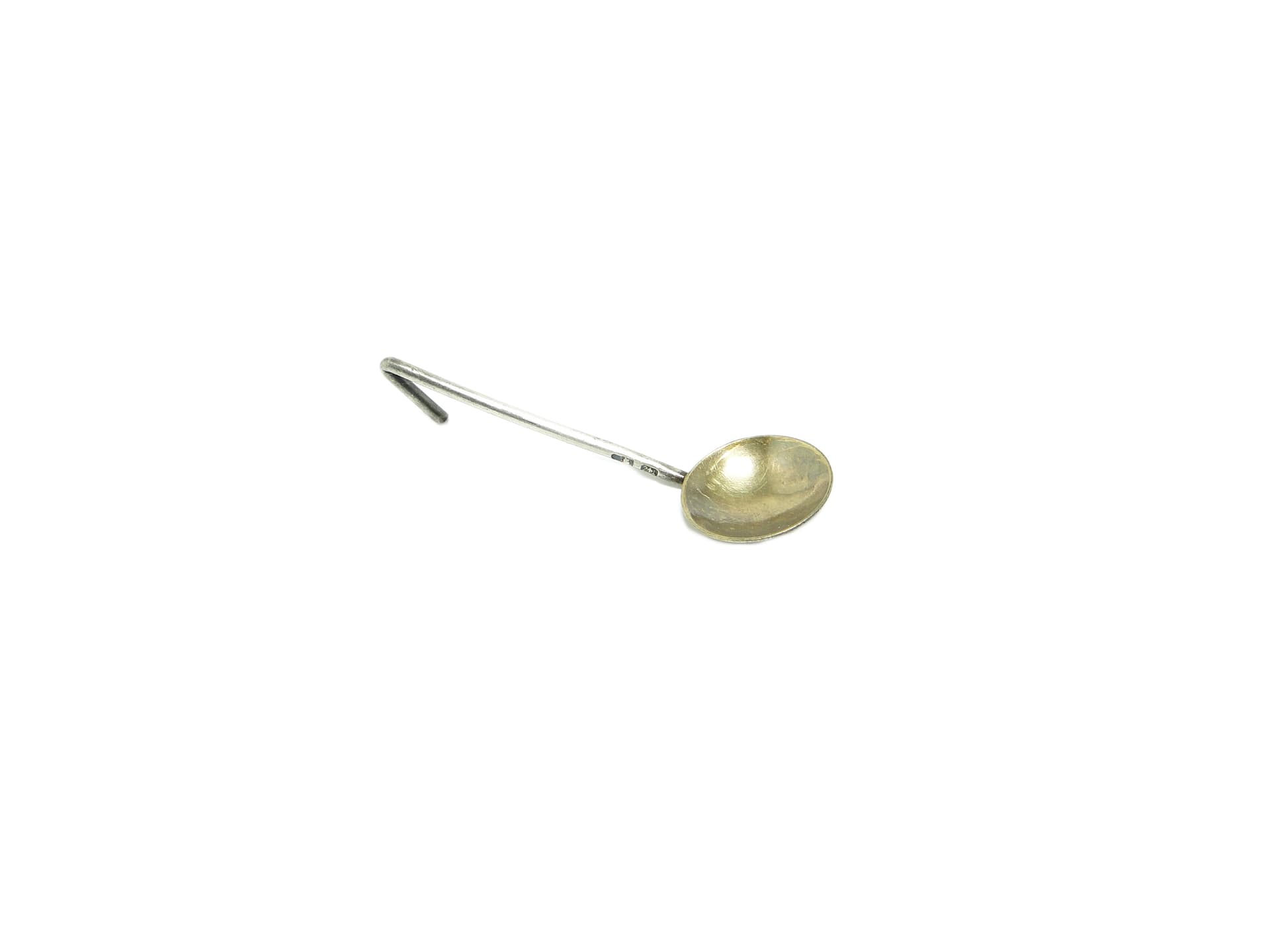 Salt spoon, modernism, silver, Poland, 1970s. - 91632