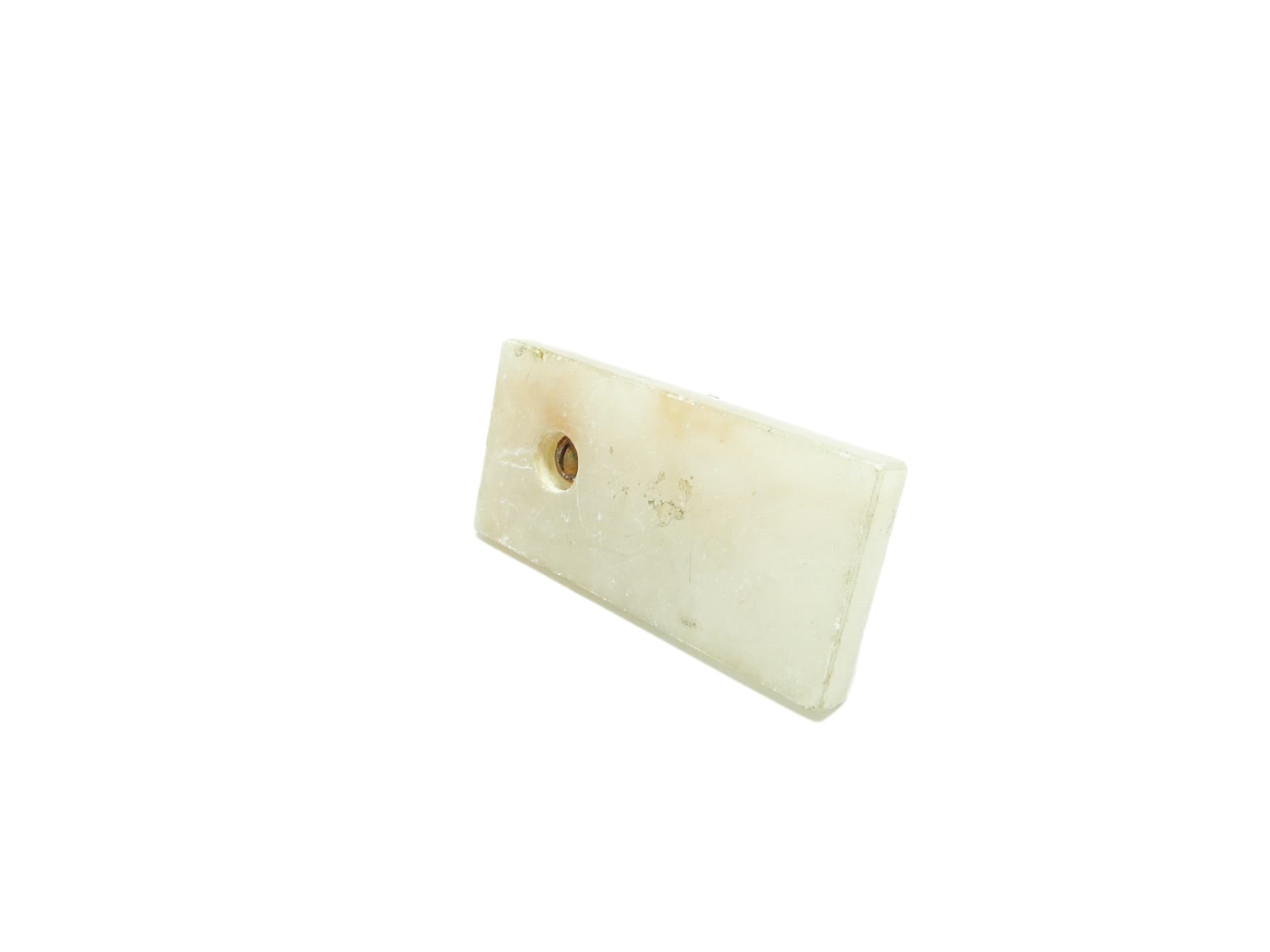 Postument na wizytówki, Art Deco, alabaster ivory white, mosiądz, Niemcy, lata 30. - 91649