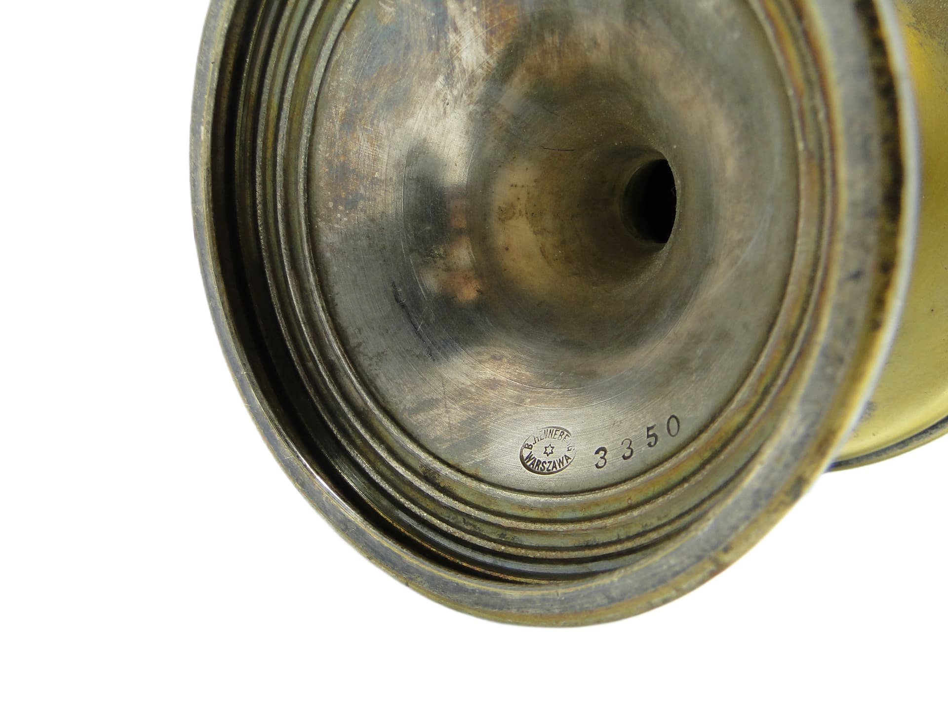 Cukiernica, Art Deco, mosiądz srebrzony, szkło, Polska, lata 30. - 91666