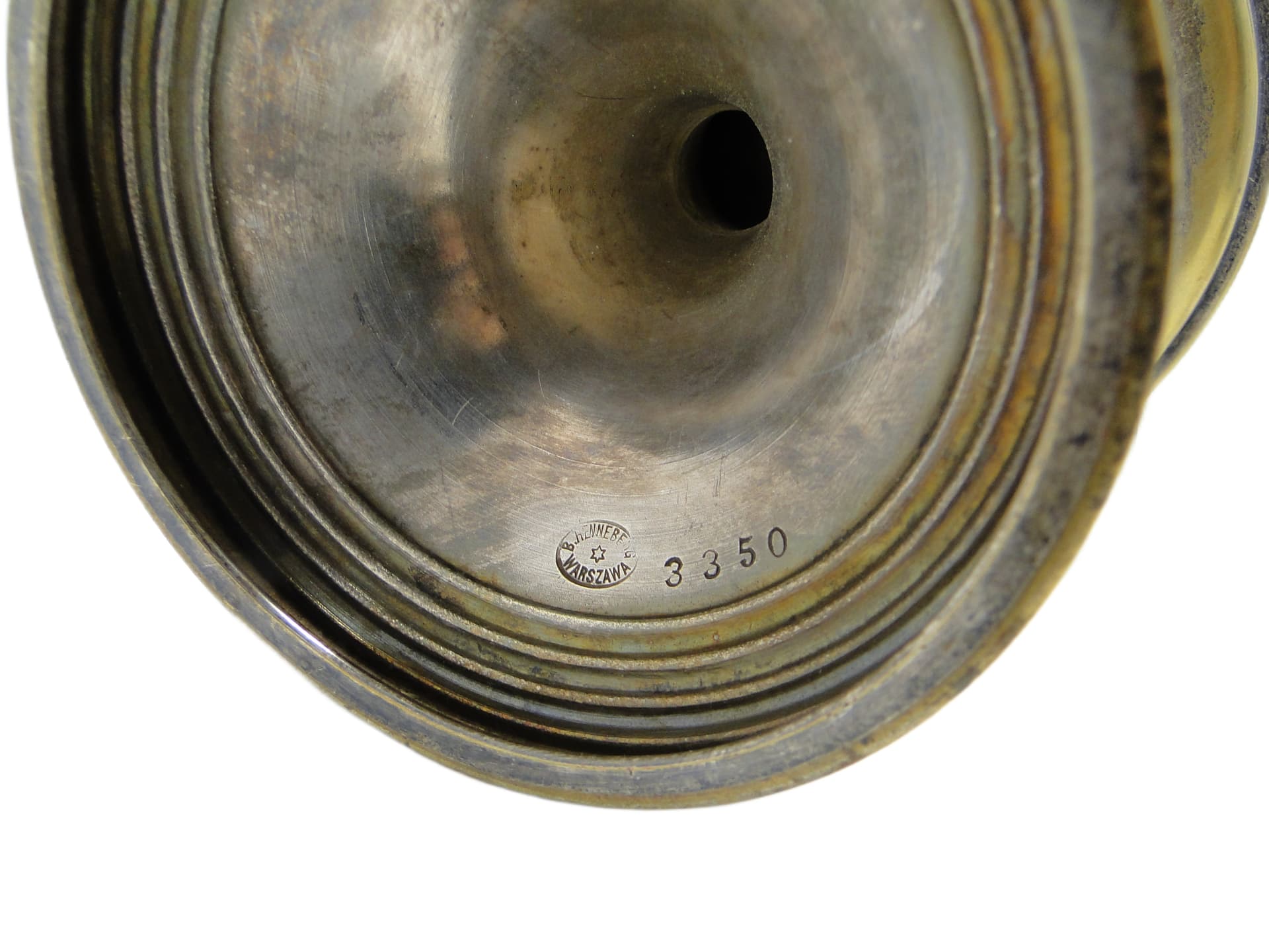 Cukiernica, Art Deco, mosiądz srebrzony, szkło, Polska, lata 30. - 91673