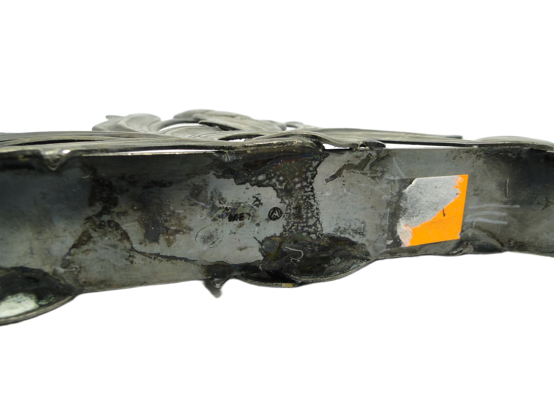 Serwetnik Tulipany, Art Nouveau, mosiądz srebrzony, Polska, lata 60. - 91741